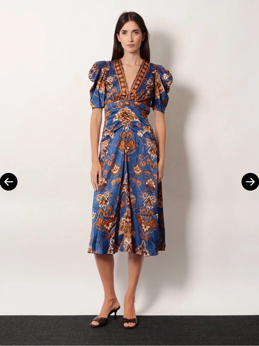 Farm Rio Ornament Floral Midi Dress